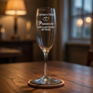 Classy Drunk Champagne Flute