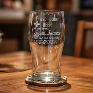 Prescription Beer Pint Glass