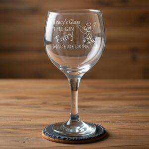 "Gin Fairy Made Me" Personalised Gin Glass