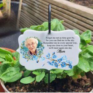 forget me not memorial grave/garden marker