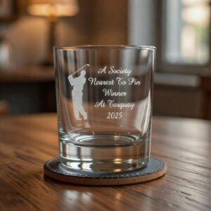 Golf Award Whisky Glass