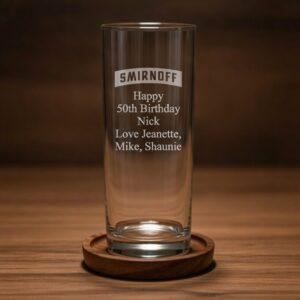 "Vodka & Message" Design Personalised Highball Glass