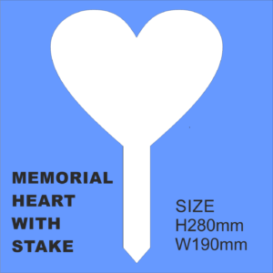 Memorial Heart & Stake