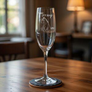 Donkey Image Prosecco Glass