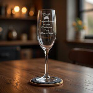 personalised engraved champagne flute
