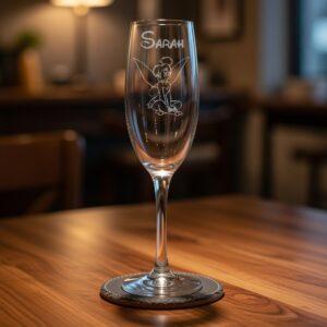 Fairy Image Prosecco Glass