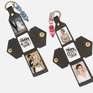 Personalised Wedding Photo Keyrings